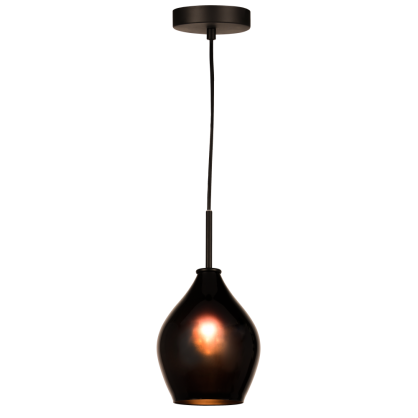 Lampa wisząca Kuala Lumpur - P01557BK pojedynczy zwis o opływowym kształcie kolor czarny