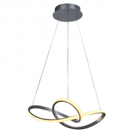 Lampa wisząca Vita MD17011010-1A SILV Italux  Nowoczesna metalowy klosz w kolorze srebrnym akrylowa przesłona  LED 