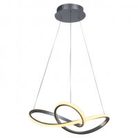 Lampa wisząca Vita MD17011010-1A SILV Italux  Nowoczesna metalowy klosz w kolorze srebrnym akrylowa przesłona  LED 