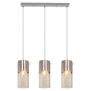 LAMPA WISZĄCA Zara 3 wisząca linia TRANSPARENTNY / SREBRNY light prestige METAL / CHROM / KRYSZTAŁ / SZKŁO E14 / max 40W