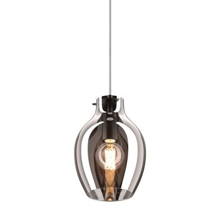 LAMPA WISZĄCA WEWNĘTRZNA BRESSO PENDANT  ZUMA LINE P19066A-D18 E27  SZKŁO  Transparentny czarny