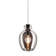 LAMPA WISZĄCA WEWNĘTRZNA BRESSO PENDANT  ZUMA LINE P19066A-D18 E27  SZKŁO  Transparentny czarny