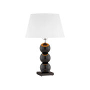 Lampa stołowa FUDŻI 4058 Argon Szykowna czarna podstawa i biały klosz