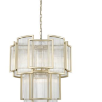 Lampa wisząca SERGIO P0528-08A-V6AC ZumaLine Designerska złota