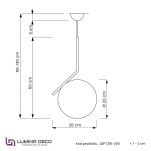 LAMPA WISZĄCA SORENTO LDP 1215-200 (BK) Lumina Deco kula nowoczesna - 4