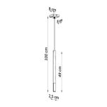 Lampa wisząca MOZAICA 1 SL.0885 SOLLUX LIGHTING cienka tuba czarno-srebrna G9 - 2