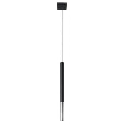 Lampa wisząca MOZAICA 1 SL.0885 SOLLUX LIGHTING cienka tuba czarno-srebrna G9