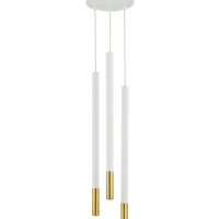 LAMPA WISZĄCA SOPER DUE 3 SIGMA 33258 TUBA x3 BIAŁA ZŁOTA