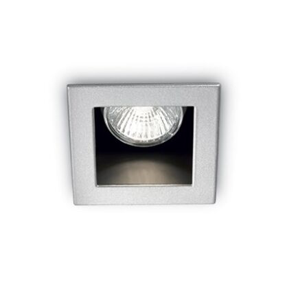 Lampa sufitowa  FUNKY FI1 ALUMINIUM Ideal Lux  083223  należy wmontować w ścianę na kolor aluminium rama ma kształt kwadratu