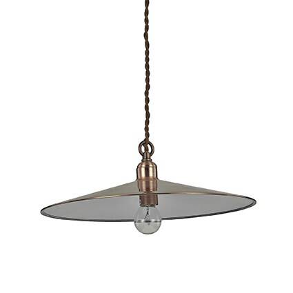 Lampa wisząca CANTINA SP1 BIG MIEDŹ Ideal Lux  112732  metalowa rama klosz w kształcie stożka o miedzianym zabarwieniu