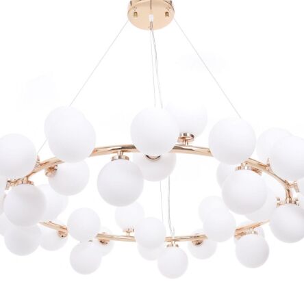 Lampa wisząca MARSIADA LDP 6033-40 (GD) Lumina Deco ZŁOTA  40 szklanych kul