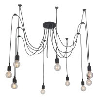 Lampa wisząca Soleto w kolorze czarnym z metalu Light Prestige długa 