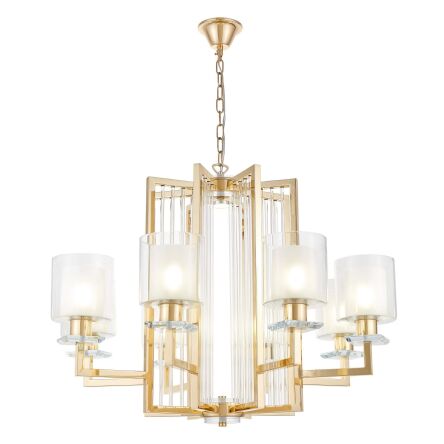 Lampa wisząca MANHATTAN W8 LDP 8012-8 (GD) Lumina Deco złota 8x E27