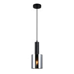 Lampa wisząca SARDO PND-5581-1-BK+SG Italux Czarna podstawa dymiony klosz nowoczesna - 2