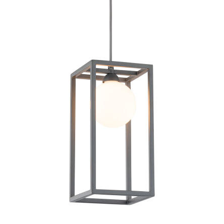 Lampa wisząca DAISY MD-BR4367-D1 GR Italux  SZARA metalowa oprawa szklany klosz G9
