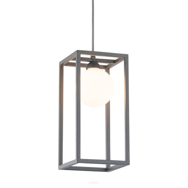 Lampa wisząca DAISY MD-BR4367-D1 GR Italux  SZARA metalowa oprawa szklany klosz G9