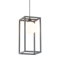 Lampa wisząca DAISY MD-BR4367-D1 GR Italux  SZARA metalowa oprawa szklany klosz G9