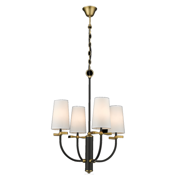 Lampa wisząca BOW P04183BK Cosmo Light Czarny mosiądz 4xE14