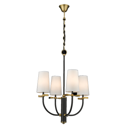 Lampa wisząca BOW P04183BK Cosmo Light Czarny mosiądz 4xE14