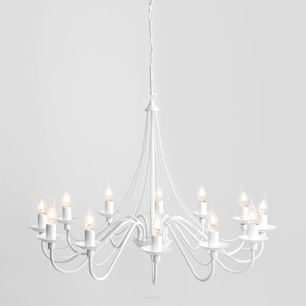 Lampa wisząca RÓŻA 12 LT biała ALDEX 397R  