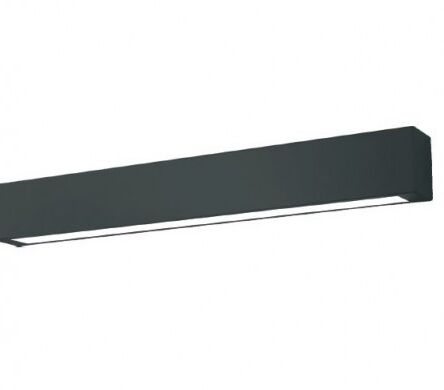 Lampa Ścienna kinkiet  Ibros GS-LWA-12W BK Light Prestige czarny duży z IP44 LED prostokąt