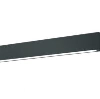 Lampa Ścienna kinkiet  Ibros GS-LWA-12W BK Light Prestige czarny duży z IP44 LED prostokąt