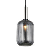 Lampa wisząca ANTIOLA PND-5588-1L-SC+SG Italux  DYMIONY SZKLANY KLOSZ ŚREDNICA 20 CM WYKOŃCZENIE LAMPY- NIKIEL SATYNOWY
