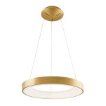 Lampa wisząca GIULIA 5304-880RP-GD-3 Italux Złoty szczotkowany kolor w kształcie pierścienia LED średnica 80 cm - 2