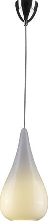 LAMPA WISZĄCA ZUMA LINE NAOMI P1305-01S-F4AB PŁOMIENNY 1 BIAŁY CHOMOWANA KONSTRUKCJA SZKŁO NOWOCZESNY