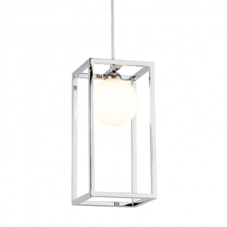 Lampa wisząca DAISY MD-BR4367-D1 CH Italux  metalowa oprawa w kolorze chromu szklany klosz G9