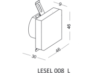 LAMPA SCHODOWA ELKIM LESEL 008 XL Osłona ze szkła akrylowego BIAŁA IP44/20 3000K / 4000K LED - 4