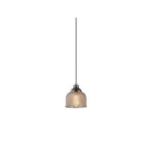 Lampa wisząca MORA 1 DEL-8150-1P AZ2109 nowoczesna designerska 14,5 cm szerokości klosza szkło wytłaczane wzorem