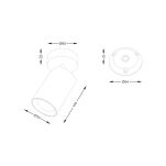 TLS006-BK TORE LAMPA SUFITOWA CZARNA/BLACK ZUMALINE - 4