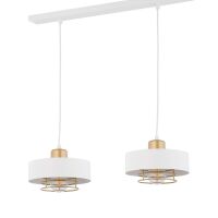 Lampa wisząca POKER 2 SIGMA 3206 BIAŁA ZŁOTA LOFT
