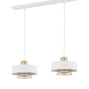 Lampa wisząca POKER 2 SIGMA 3206 BIAŁA ZŁOTA LOFT