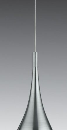 Lampa wisząca Lava Satin MA01986CF-00101 Italux  z metalu o wykończeniu satynowym klosz ma kształt łezki