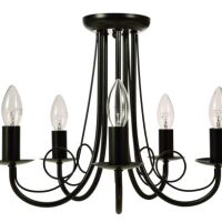 Lampa sufitowa plafon Perła 5 czarna LP-020/5P black  Light Prestige 