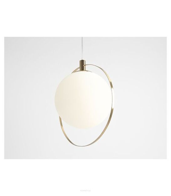 Lampa wisząca AURA szklana kula ze złotym wykończeniem ALDEX 1049G30  