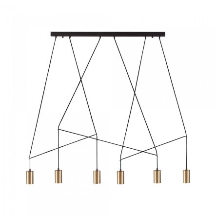 Lampa wisząca Imbra VI 6xGU10 czarno/mosiężna 7955