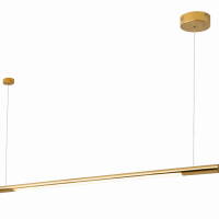 Lampa wisząca ORGANIC HORIZON P0360 poprzeczna rurka Maxfliz lampa jest w stylu nowoczesnym złota led okrągła 150 długości