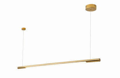 Lampa wisząca ORGANIC HORIZON P0360 poprzeczna rurka Maxfliz lampa jest w stylu nowoczesnym złota led okrągła 150 długości