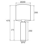 Lampa stołowa ALMADA 4231 Argon elegancka biała podstawa 47 cm - 2