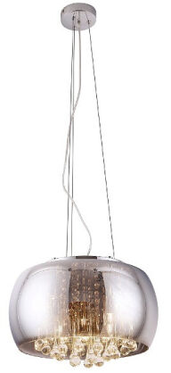 Lampa wisząca  MAX-LIGHT Moonlight mała P0076-05L Chromowany klosz kryształki elegancki