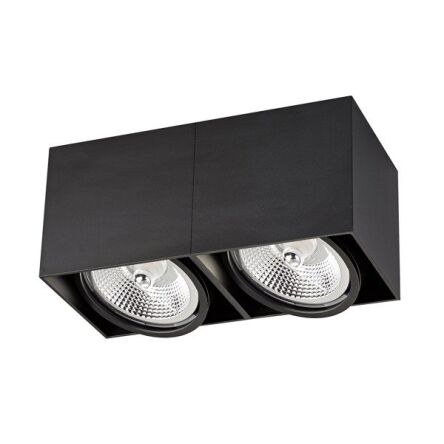 PLAFON/LAMPA SUFITOWA BOX 2 ACGU10-117 ZUMALINE CZARNY PROSTOKĄT TECHNICZNA GU10/ES111