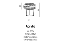 Lampa stołowa ACRYLIO Azzardo AZ1099 wykonany z przezroczystych kulek które, przepuszczają światło - 4
