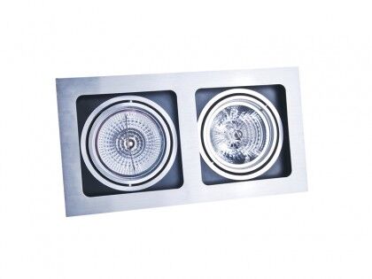 Oprawa wpuszczana nowoczesna techniczna Sisto 2 Aluminium AZzardo   AZ0794 czarny środek  　