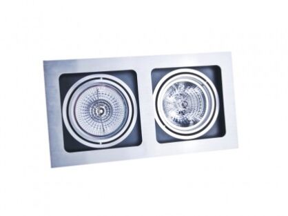 Oprawa wpuszczana nowoczesna techniczna Sisto 2 Aluminium AZzardo   AZ0794 czarny środek  　