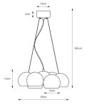 Lampa wisząca Cupolo 1L 7xE14 109167 Markslojd chrom 7xØ15cm grono - 2