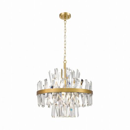 Lampa wisząca żyrandol CONSTANTINOPLE złota/kryształ Zuma Line P0567-08C-7GAC