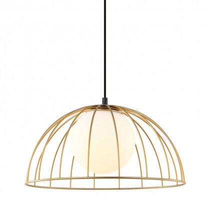 Lampa wisząca LOUIS MDM-3761/1M GD Italux Nowoczesna złota z białą kula